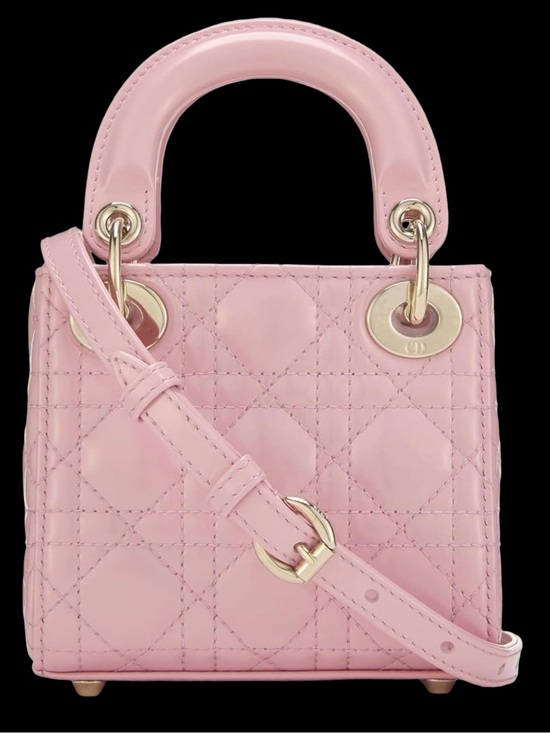 Dior Handbags - Dior Baby Pink Mini Lady Tote with Gold Hardware